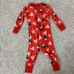 Hanna Andersson Disney Collection Mini Mouse Two Way Zip 100% Organic Sleeper